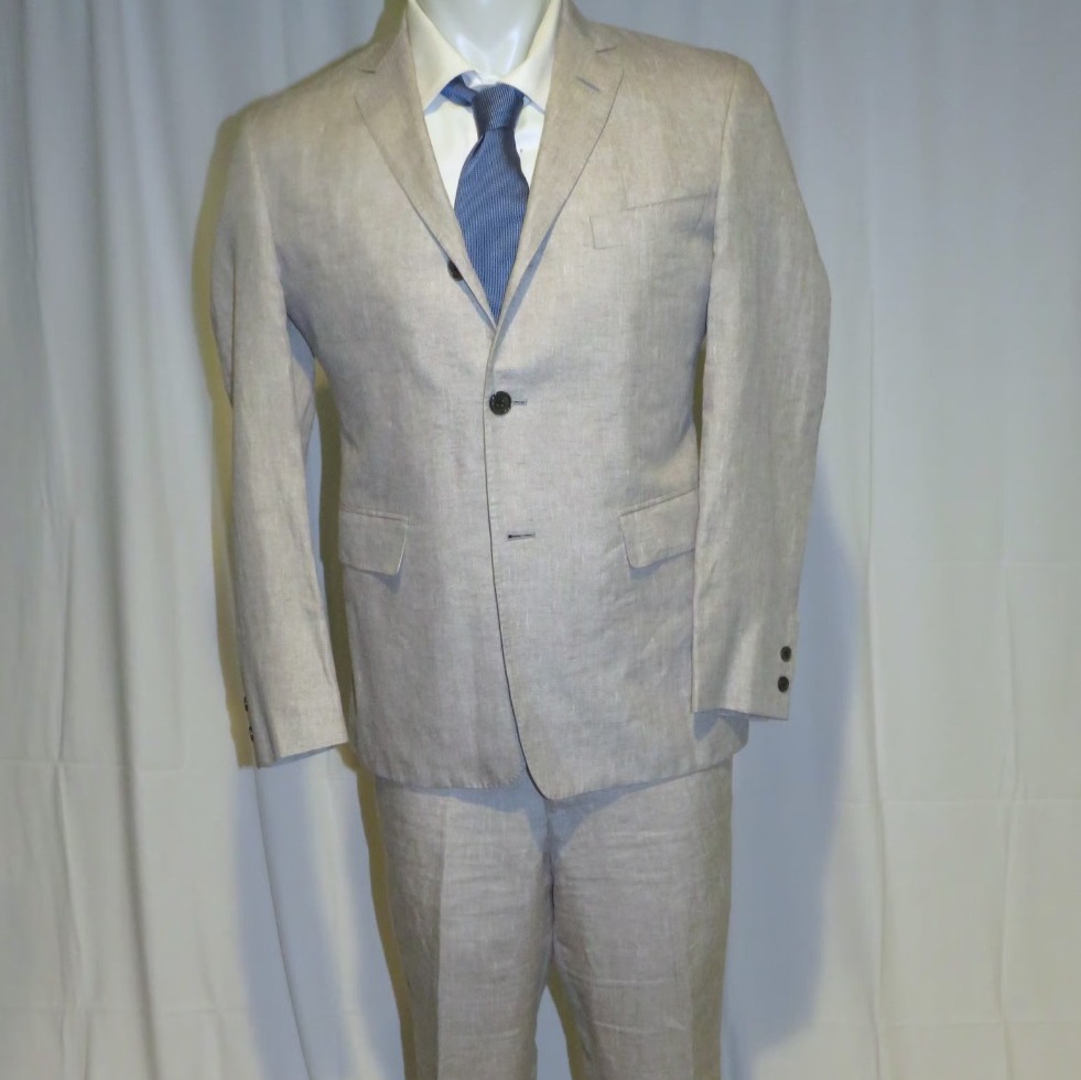 Brooks Brothers Black Fleece × Thom Browne Stone Hopsack Silk Blend 3/2 Suit BB2