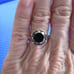 4.75ct 100% REAL NATURAL BLACK DIAMOND RING, CERTIFICATE,FR EE DIA TESTER Size 9
