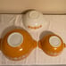 Pyrex Butterfly Gold Cinderella 3 Piece Nesting Mixing Bowl Set 442-444