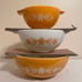 Pyrex Butterfly Gold Cinderella 3 Piece Nesting Mixing Bowl Set 442-444