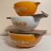Pyrex Butterfly Gold Cinderella 3 Piece Nesting Mixing Bowl Set 442-444