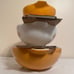 Pyrex Butterfly Gold Cinderella 3 Piece Nesting Mixing Bowl Set 442-444