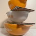 Pyrex Butterfly Gold Cinderella 3 Piece Nesting Mixing Bowl Set 442-444