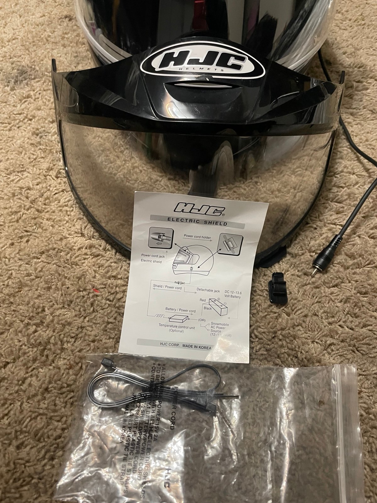 Helmet with electric shield