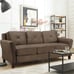 Lifestyle Solutions Modern Style Sofa Couch, Large cushions, Modern Sofa, Brown