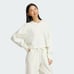 NWT Womens Adidas Ribbed V-neck Cropped Sweatshirt White - M