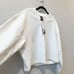 NWT Womens Adidas Ribbed V-neck Cropped Sweatshirt White - M