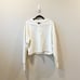 NWT Womens Adidas Ribbed V-neck Cropped Sweatshirt White - M