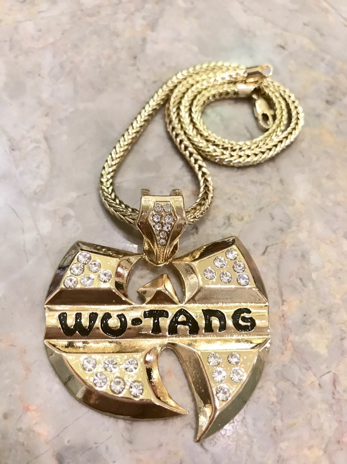 New WU-TANG Pendant &4mm36 Franco Chain