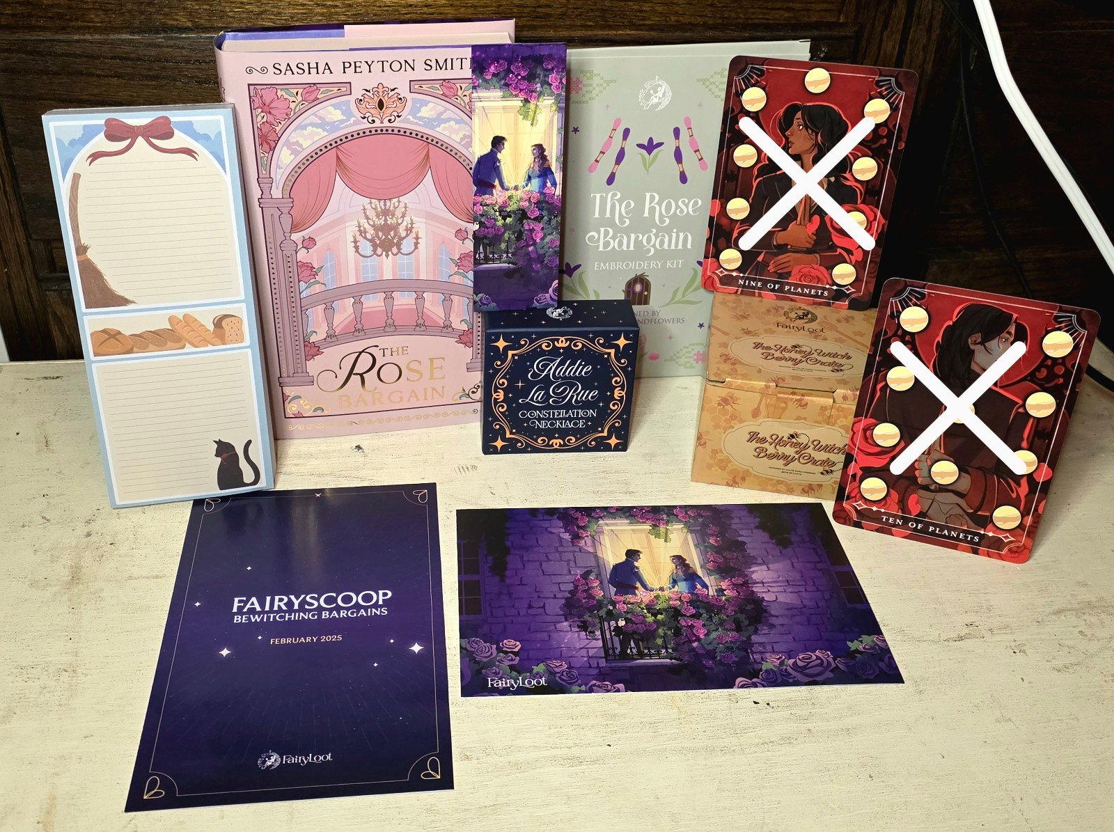 PARTIAL Fairyloot February YA Box The Rose Bargain