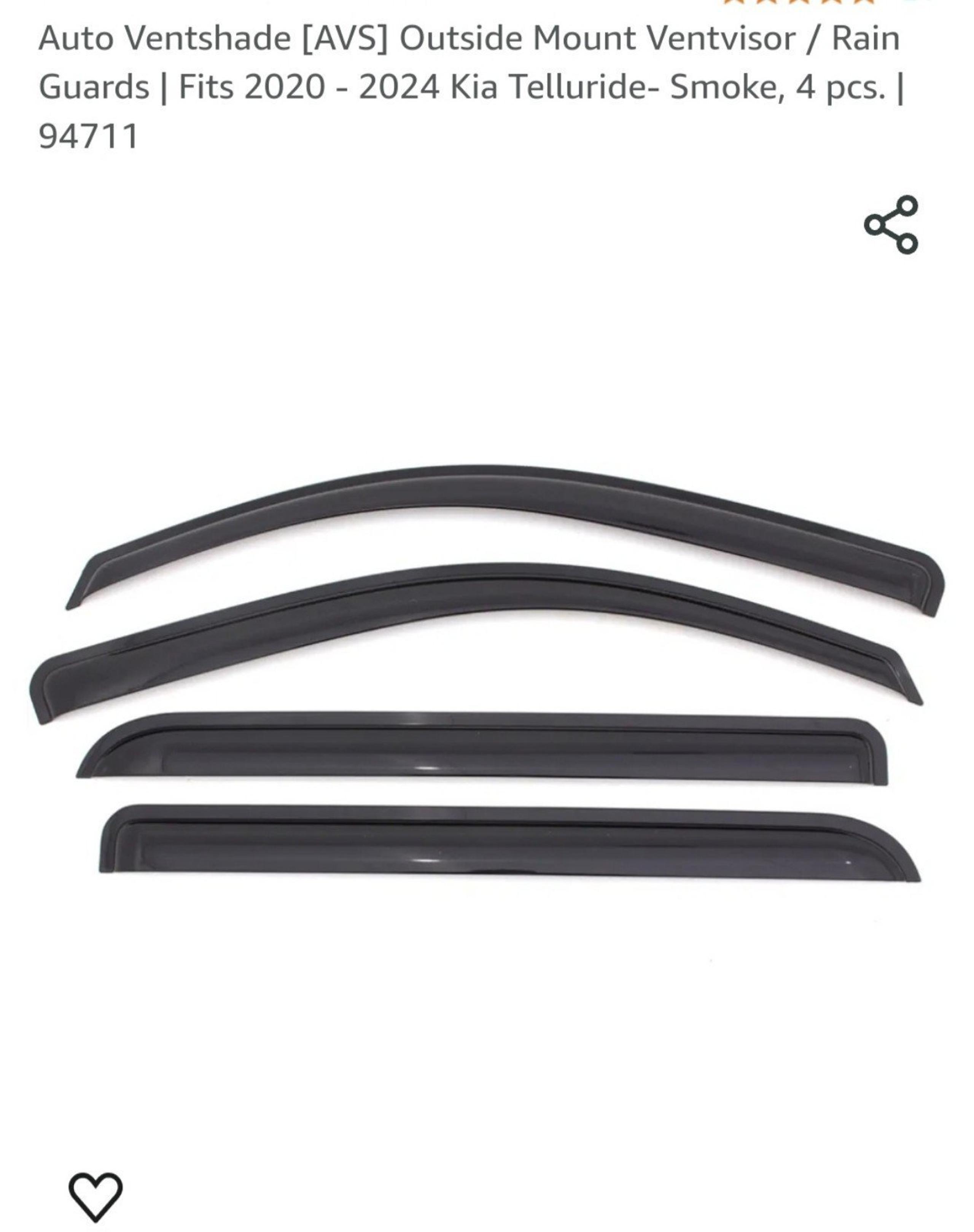 Window rain guard- vent visor- 2022 telluride