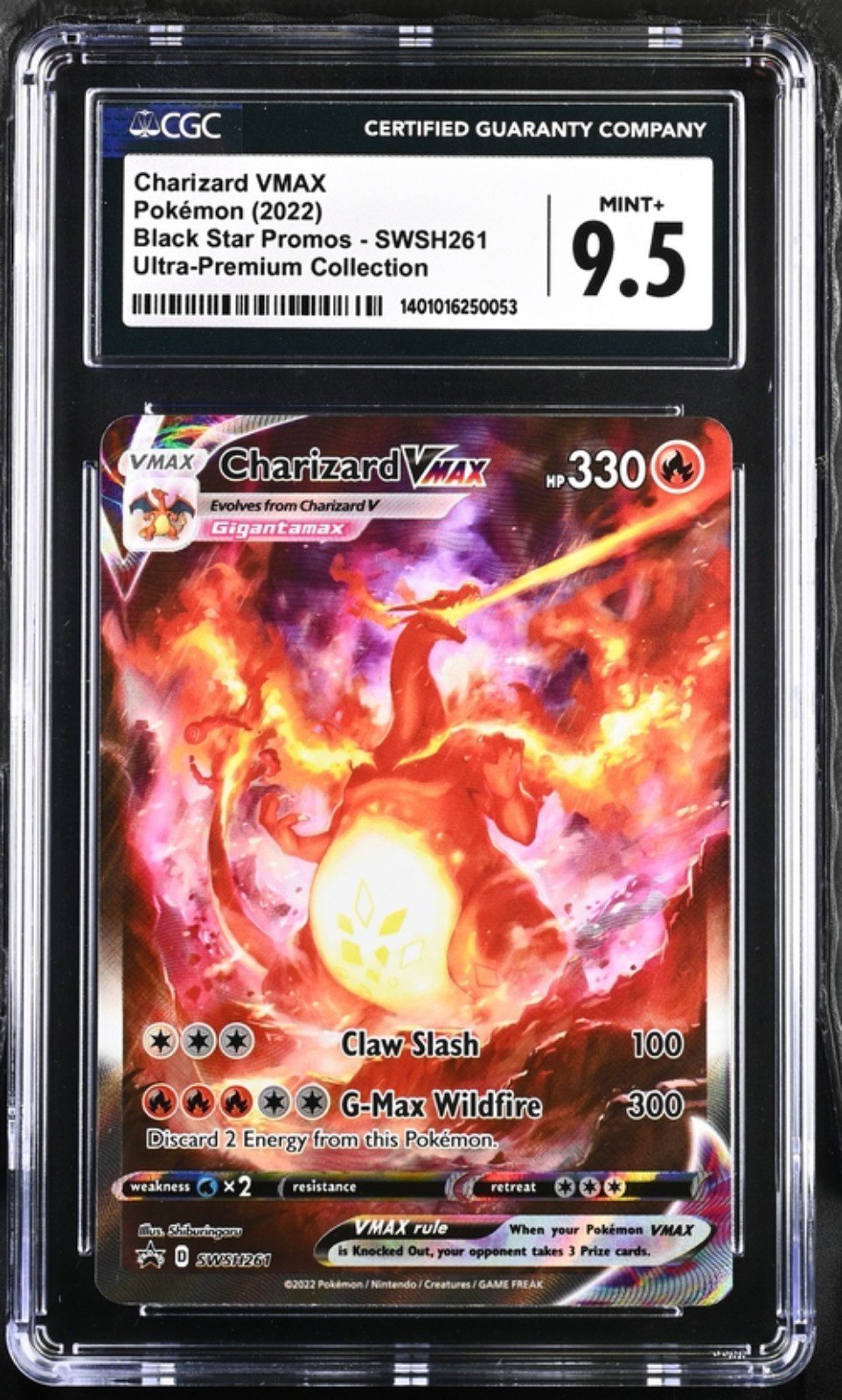 Charizard vmax SWSH261 black star promo cgc mint+ 9.5