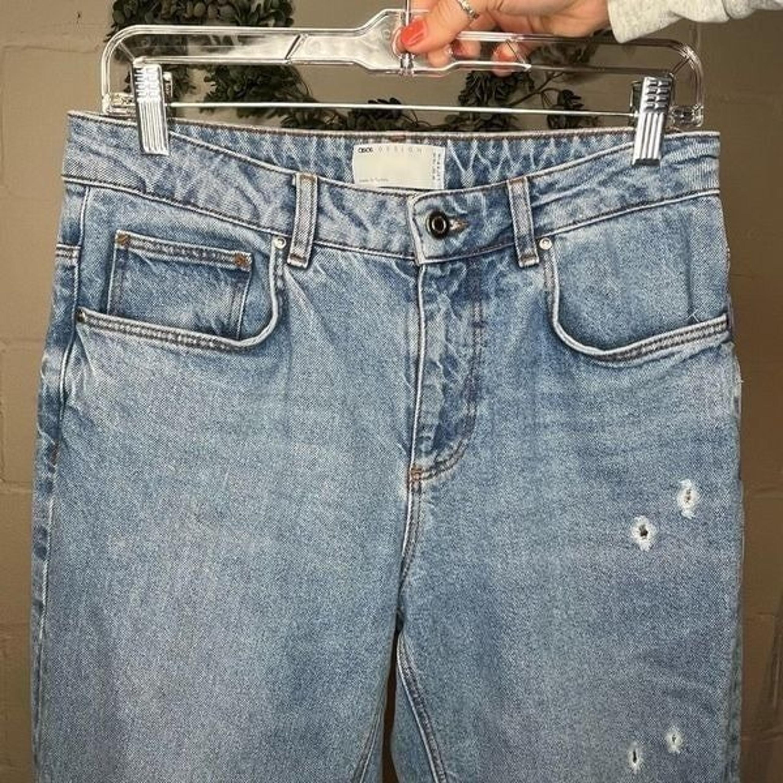 ASOS | women denim distressed straight leg jeans