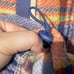 American Eagle Plaid Anorak Sweater | S