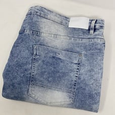 Southpole Men's 48 Light Wash Blue Denim Distressed Straight Leg Jeans