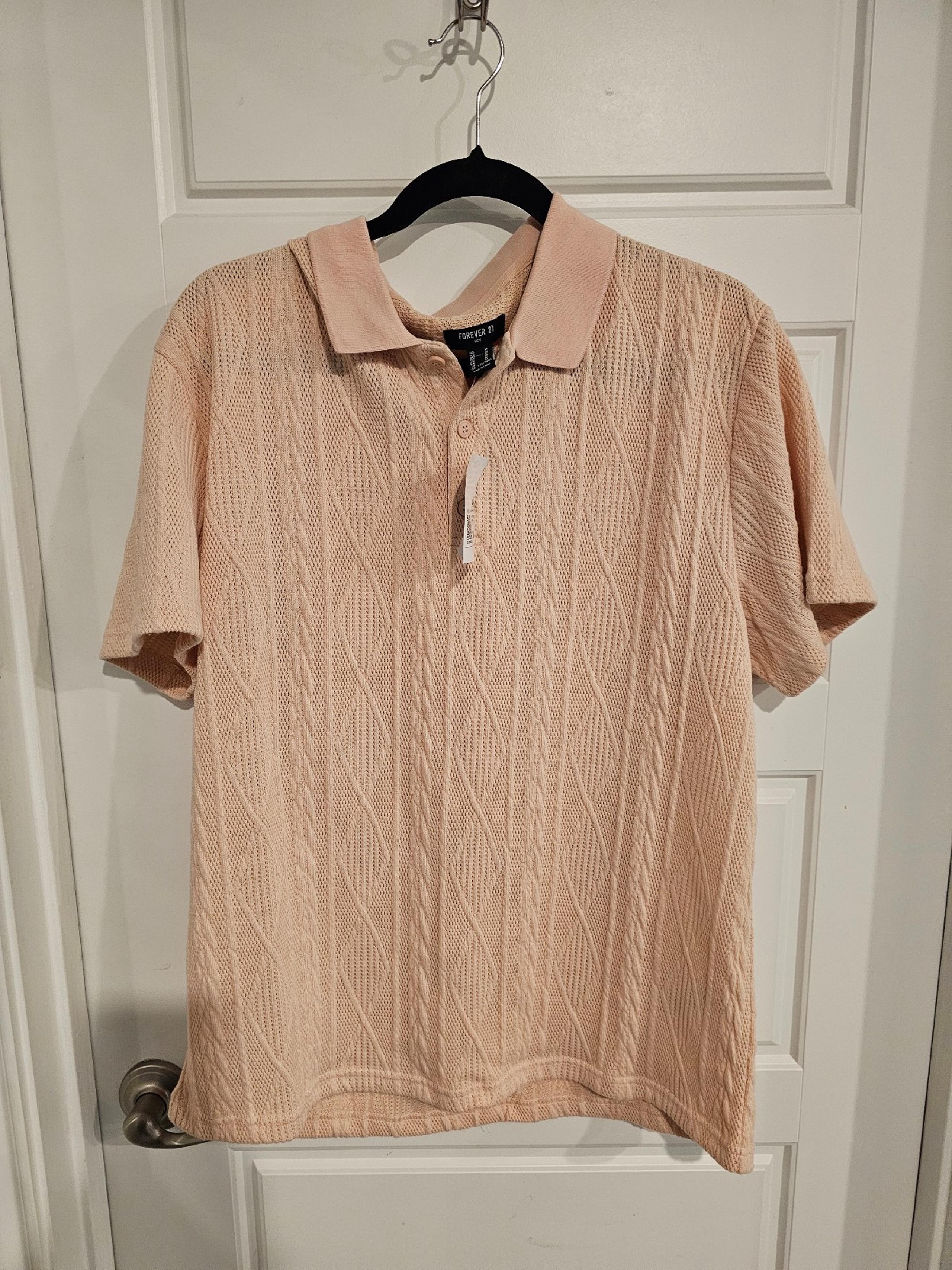 Men's forever 21 peach polo