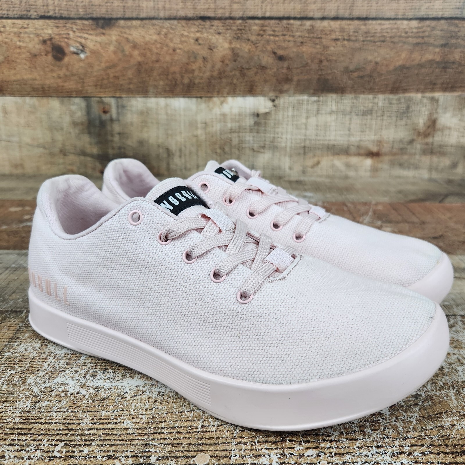 NoBull Canvas Trainer Women's Sz 7.5 Triple Pink Cross Trainer Gym Low-Top Shoes
