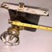 Antique Old Deco Interior Brass Steel Door Lockset Glass Knob