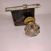 Antique Old Deco Interior Brass Steel Door Lockset Glass Knob