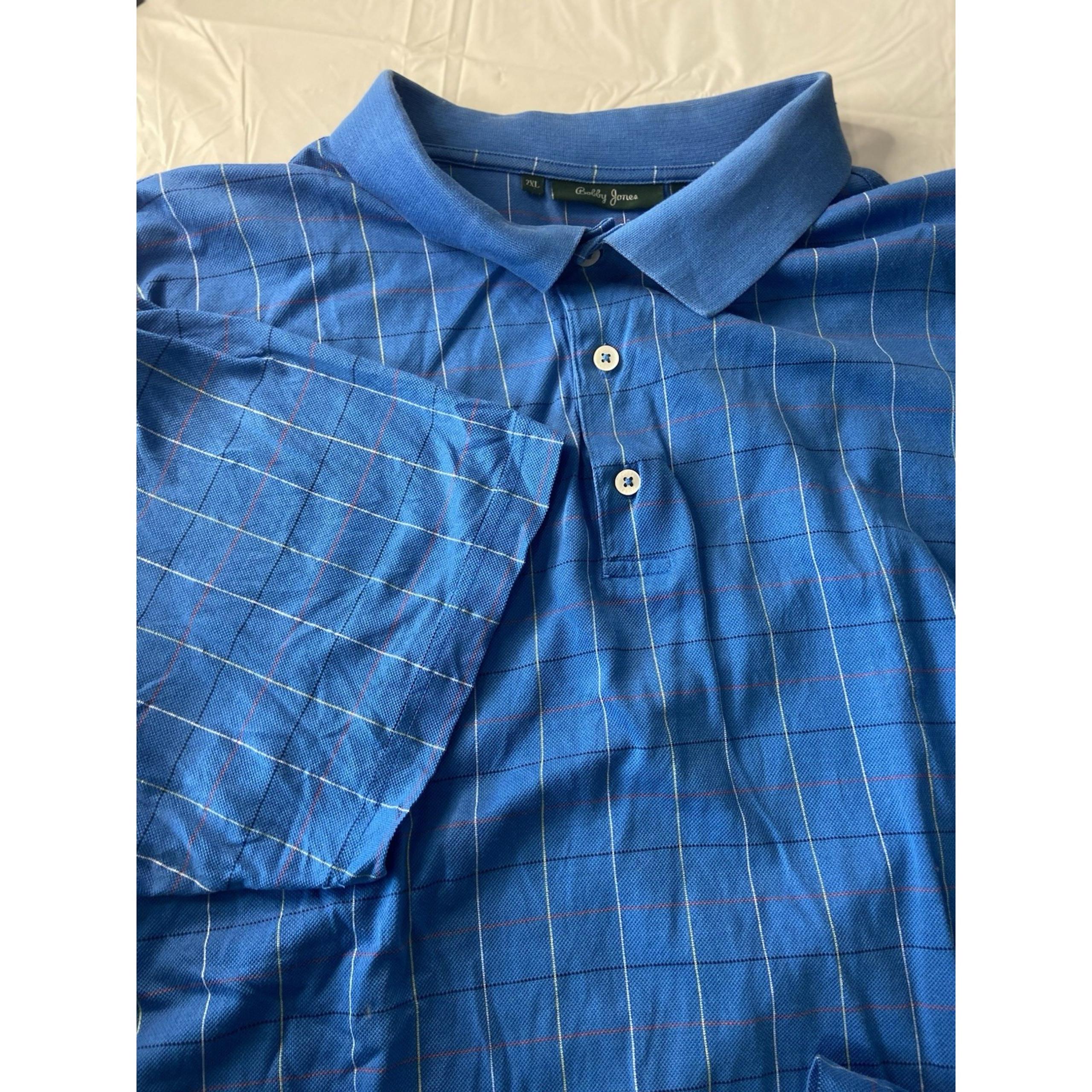 Bobby Jones Blue Designed + Golf Polo-Size 2XL-Lightweight 100% Cotton