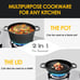 2-in-1 Pre-Seasoned Cast Iron Dutch Oven Pot with Skillet Lid Cooking Pan
