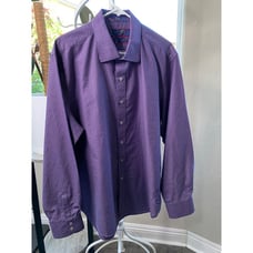 Mens Robert Graham 2XL Classic Fit Purple Button Shirt 100% Cotton EUC 6824