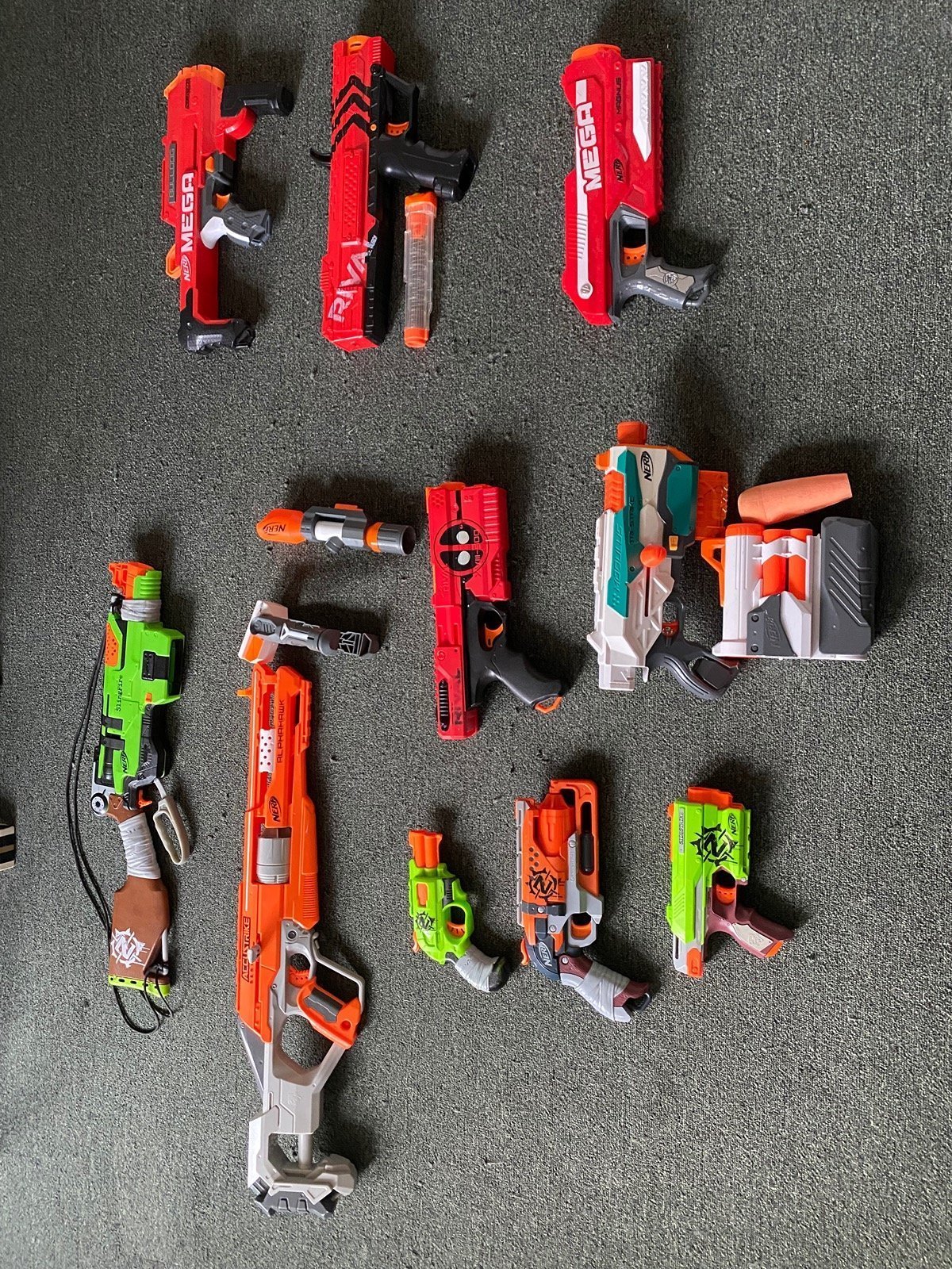 NERF GUNS COLLECTION- 9 GUNS - WITH AMMO