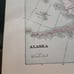 Map of Alaska, USA from Encyclopedia Britannica 1890s Excellent Condition