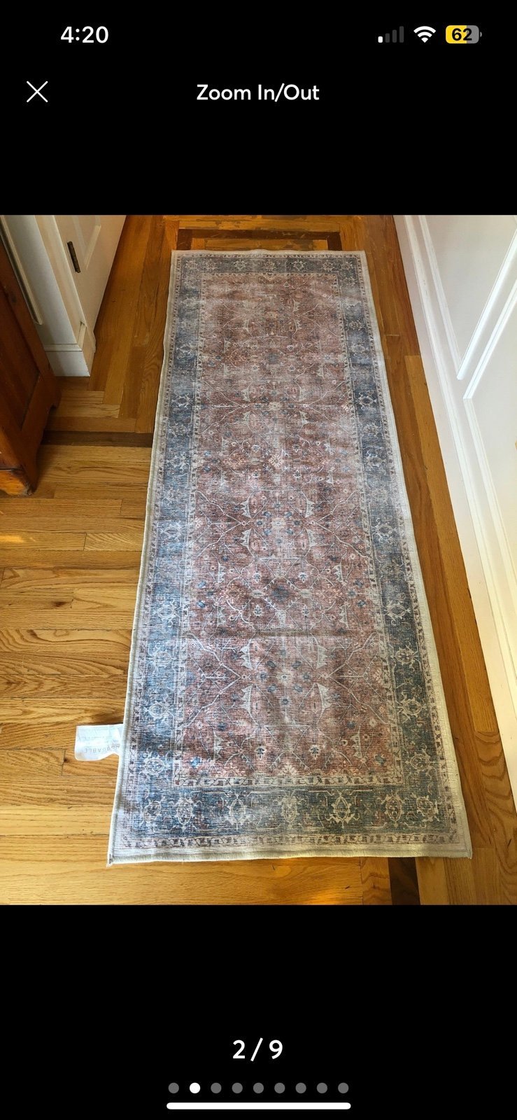 2.5'x7' Celestine coral Rug