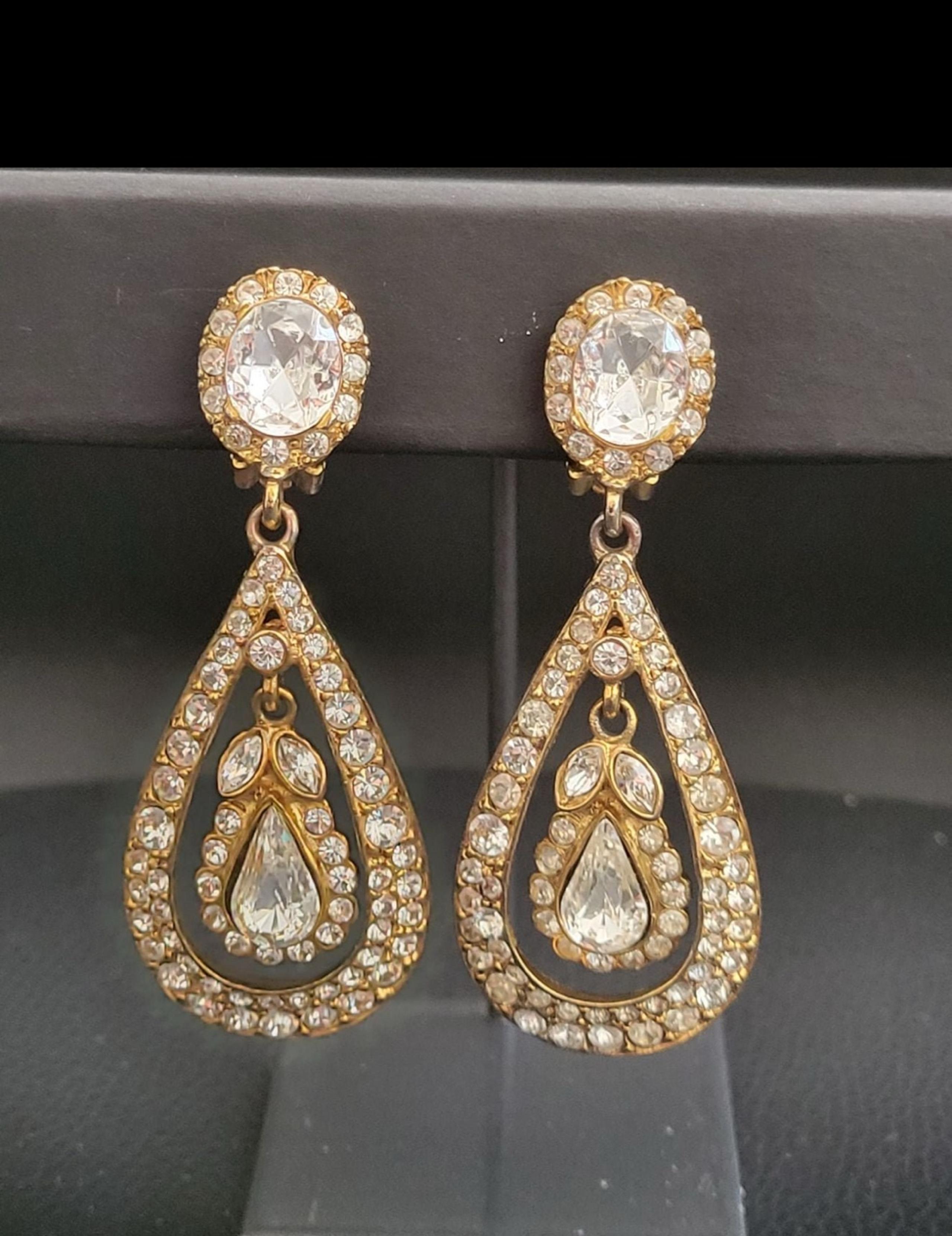 Vintage Kenneth Jay Lane Crystal Earrings