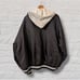 Dunlop Mechanics Bomber Jacket XXL Black w/Sewn in Grey Hoodie Zip And Button