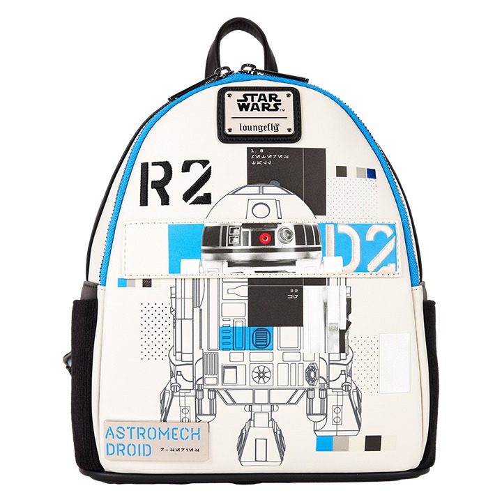 Star Wars: The Power of the Force R2-D2 Astromech Droid Light Up Mini Backpack!!