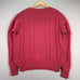 Vintage Polo Ralph Lauren Hand Knit Sweater Womens Large Pink Cable Knit Grandma