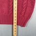 Vintage Polo Ralph Lauren Hand Knit Sweater Womens Large Pink Cable Knit Grandma