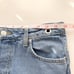 Zara Basic Denim Metal Grommet Rings Fray Raw Hem Cropped Button fly Jeans Sz 4