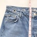 Zara Basic Denim Metal Grommet Rings Fray Raw Hem Cropped Button fly Jeans Sz 4