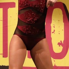 Custom red dance costume
