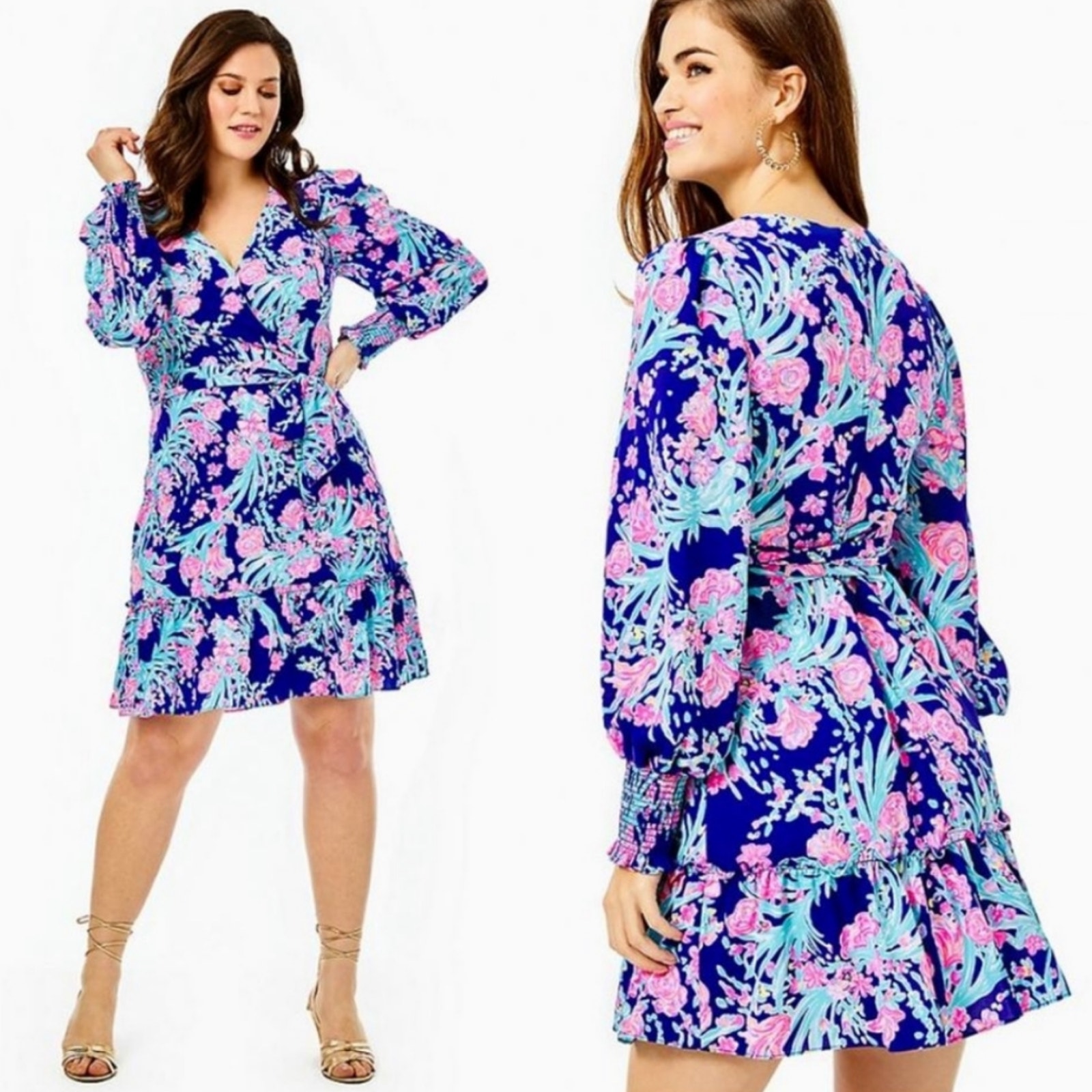 Lilly Pulitzer NWT Rosie Stretch Dress Corsica Blue Toucan Party Pink Size 00