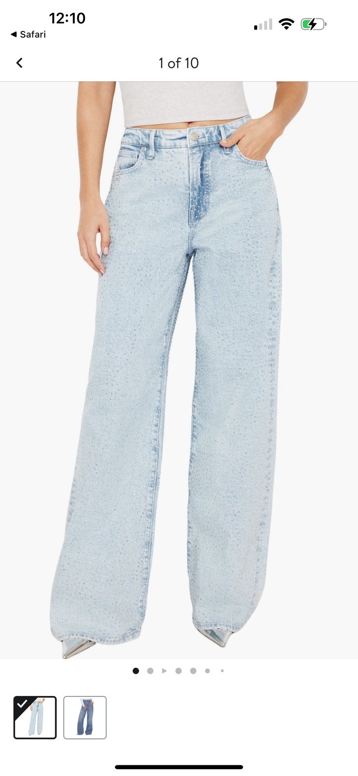 Good American Women's Good Ease Wide Leg Jeans