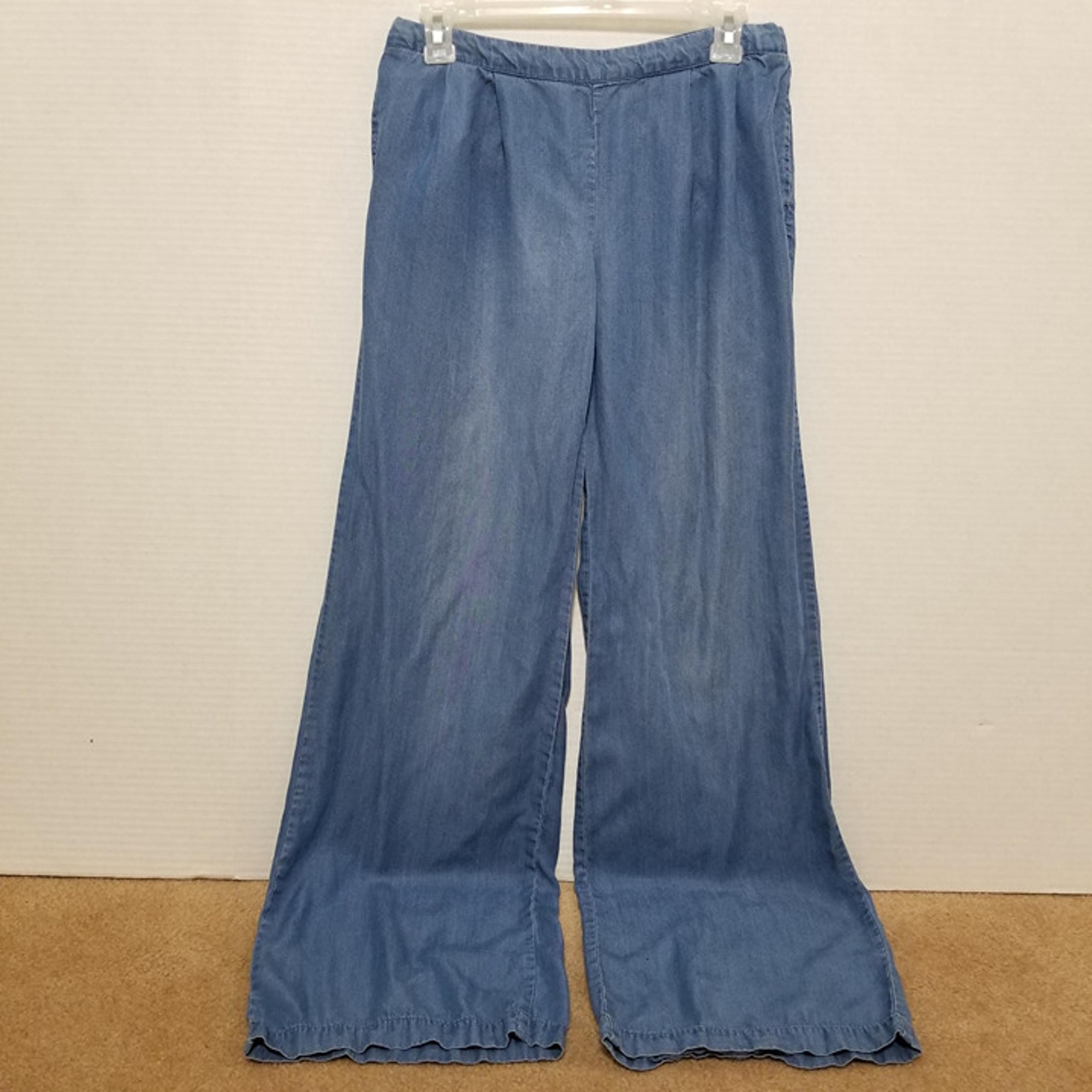 Merona pants XS pull on elastic waist pleated front wide leg palazzo