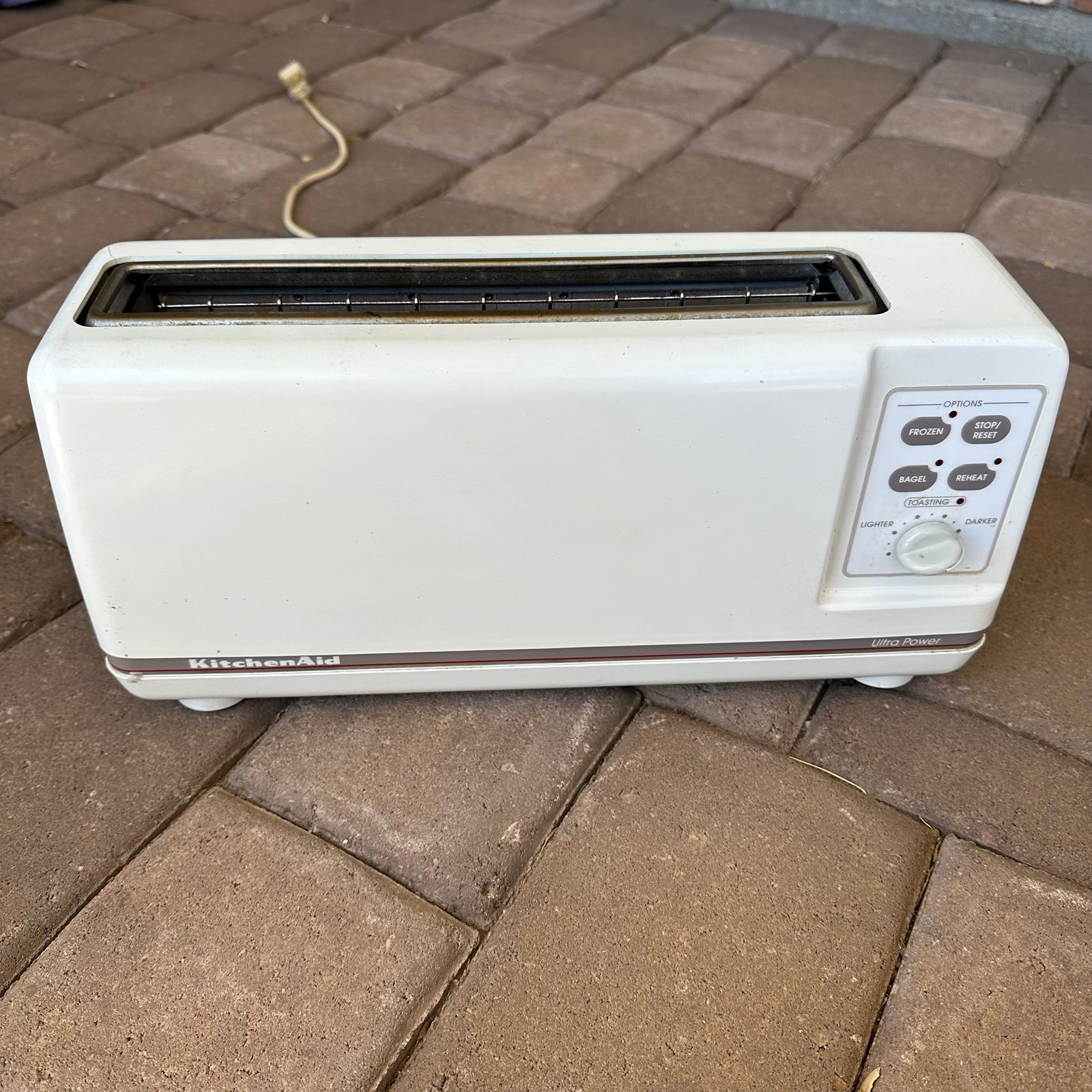 KitchenAid Ultra Power 2 Slice Long Slot Toaster KTT251 White *TESTED - READ