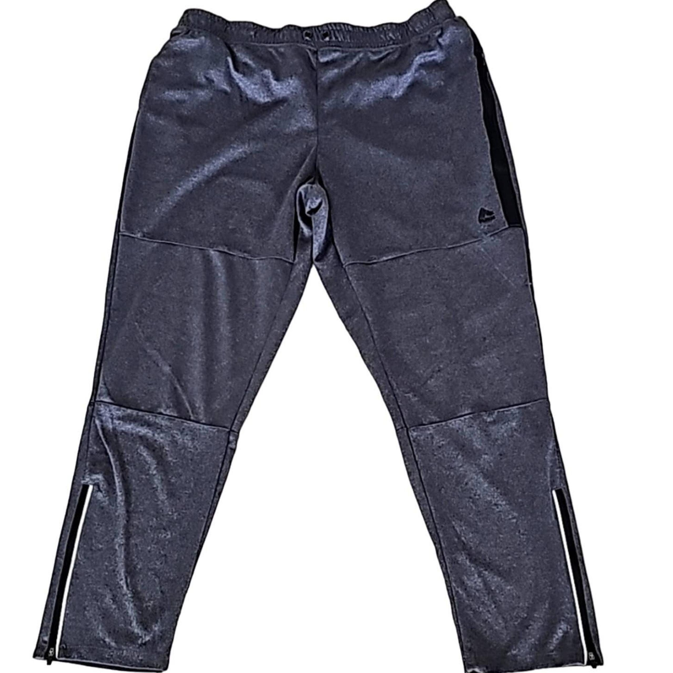 RBX Mens Jogging Pants Elastic Waist Two Pocket One Deep w/Zipper Gray Size XL