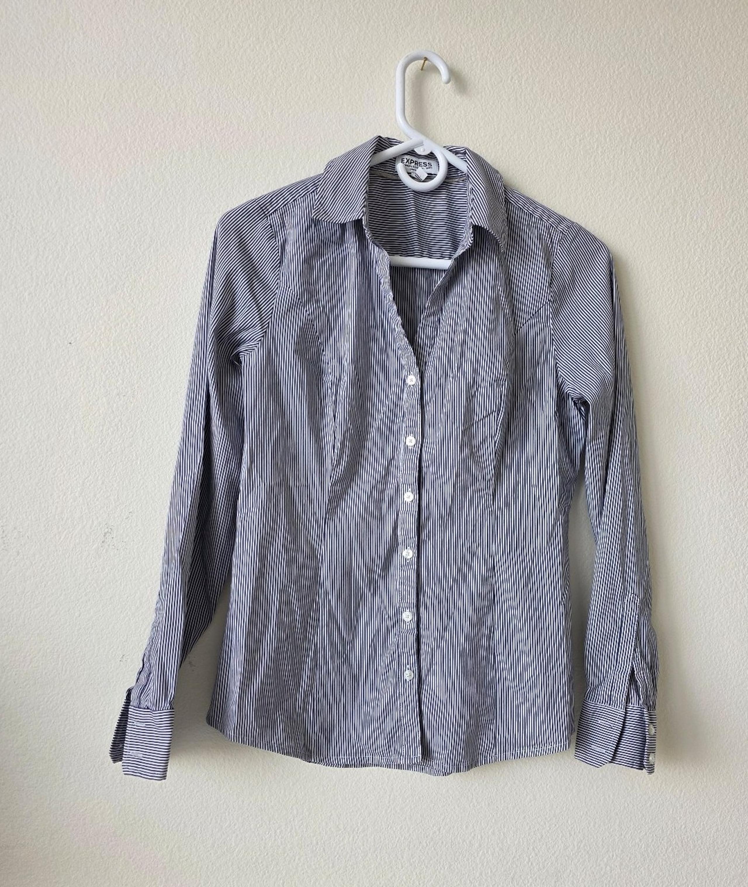 Express button down striped shirt