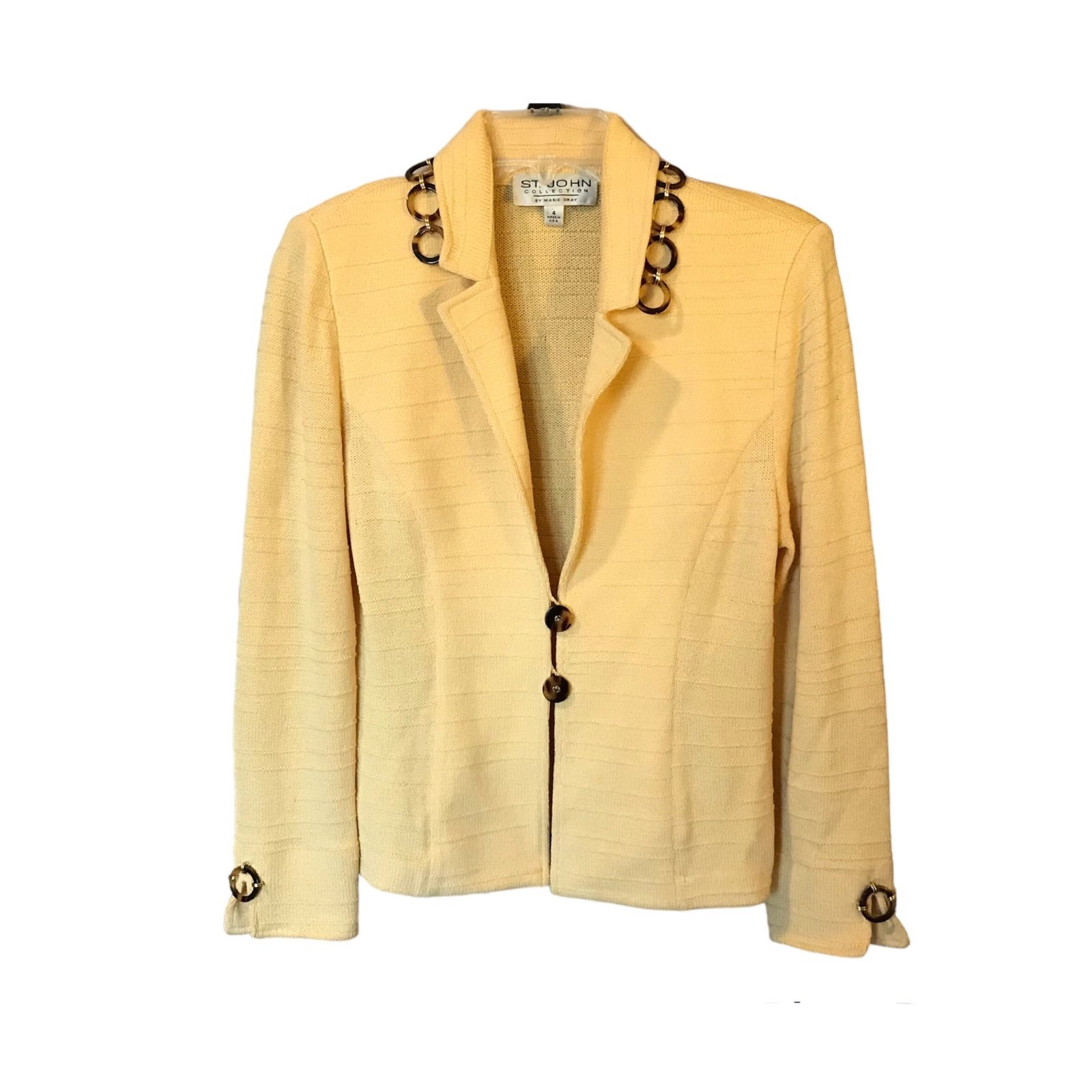 St. John Collection Yellow Knit Blazer
