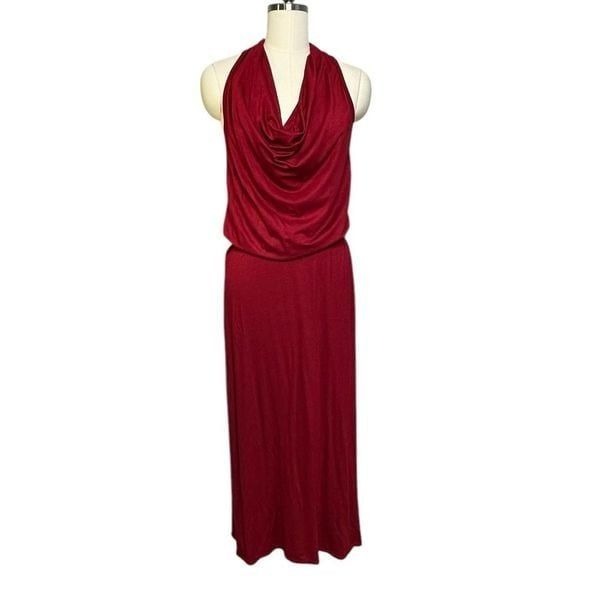 Trina Turk Red Jersey Cowl Neck Cocktail Maxi Dress| Size S s NWT 328 Soft str