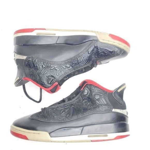 Nike Air Jordan Dub Zero Black Red Basketball Shoes 311047-013 Youth Boys 4y