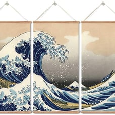 Japanese Traditional Art The Great Wave Off Kanagawa 16''x32'' x 3