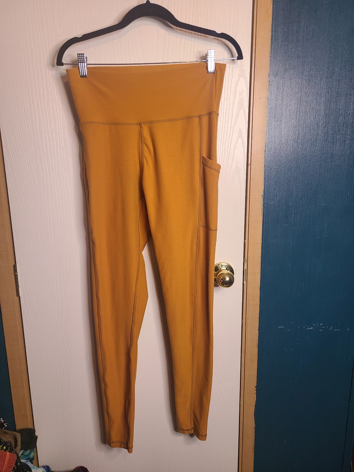 300 Wolven High-Waisted Mustard Yellow Leggings