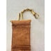 Antique Victorian gold filled tan leather suede watch vest chain clip fob holder