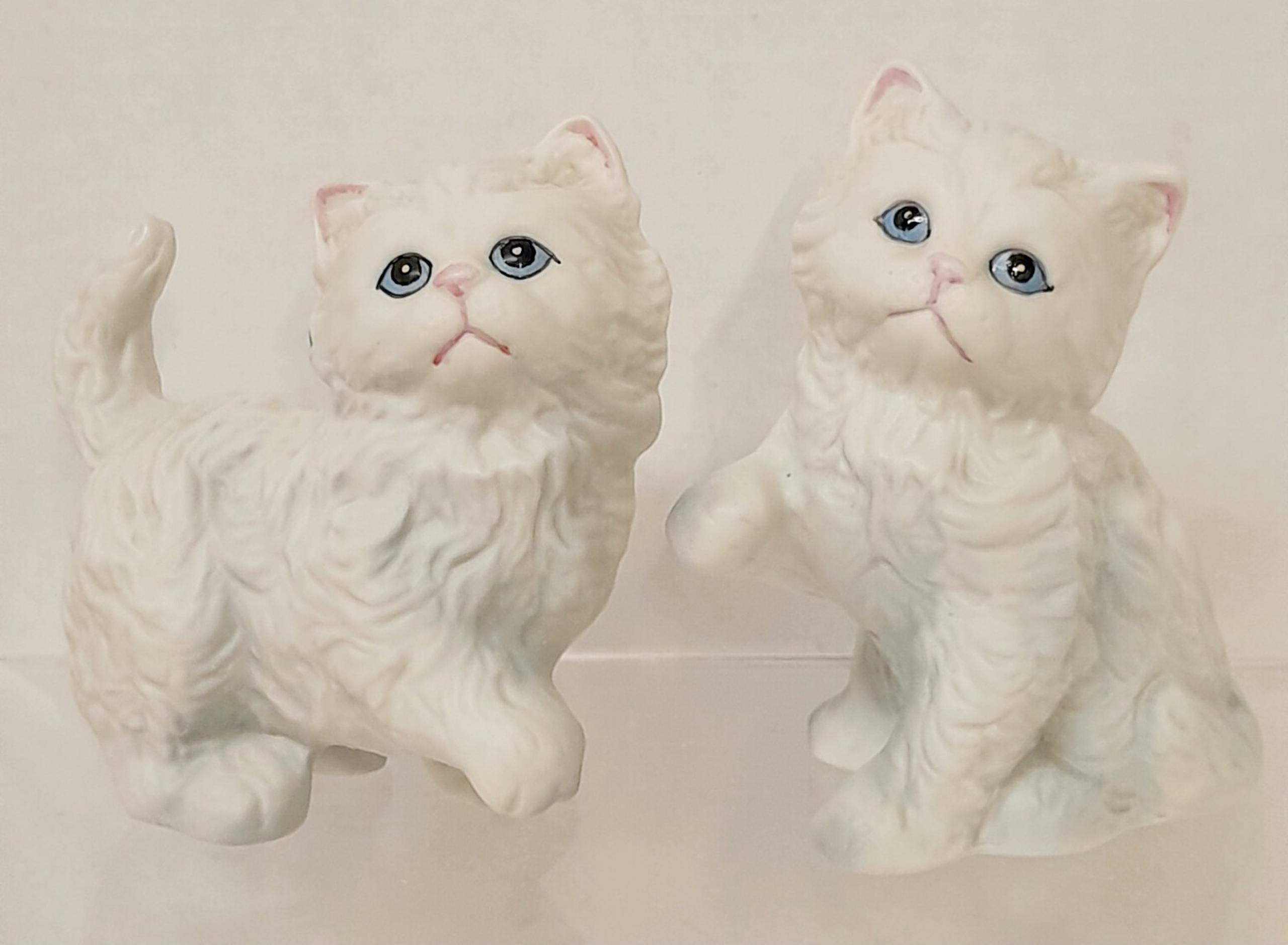 Vintage Home Interiors Porcelain Cat Figurines